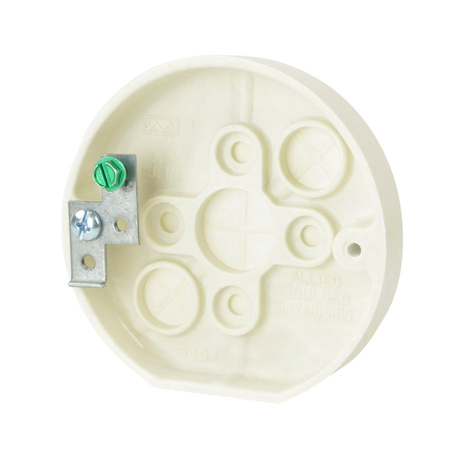 ALLIED MOULDED PRODUCTS Electrical Box, 3.5 cu in, Outlet Box, Fiberglass Reinforced Polyester, Round 9304-G